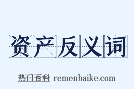 资产反义词是什么意思的图片